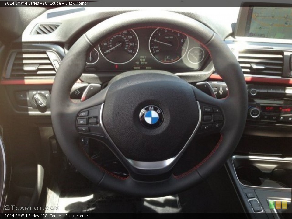 Black Interior Steering Wheel for the 2014 BMW 4 Series 428i Coupe #94238426
