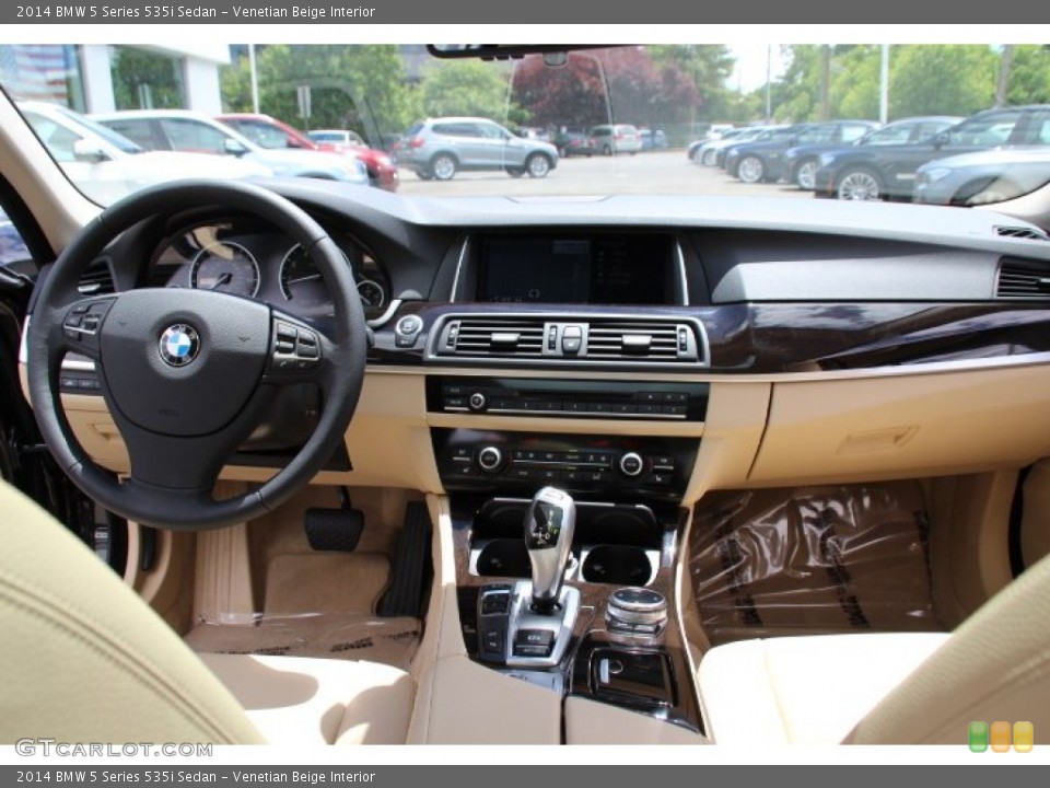 Venetian Beige Interior Dashboard for the 2014 BMW 5 Series 535i Sedan #94239857