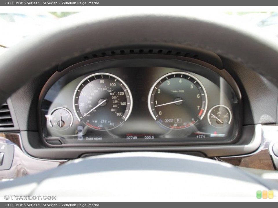 Venetian Beige Interior Gauges for the 2014 BMW 5 Series 535i Sedan #94239983
