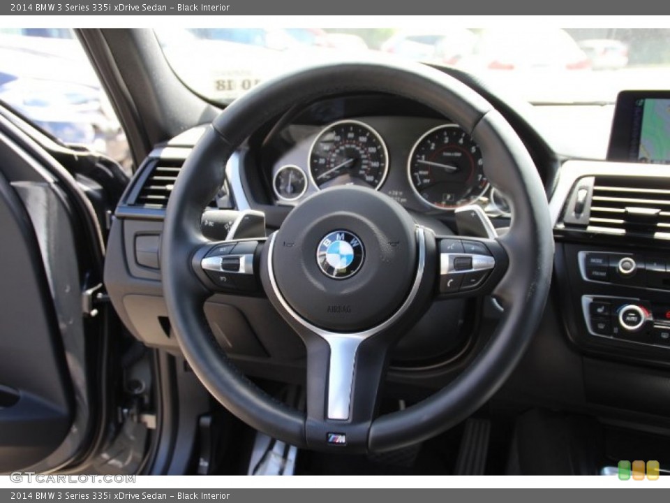 Black Interior Steering Wheel for the 2014 BMW 3 Series 335i xDrive Sedan #94243685