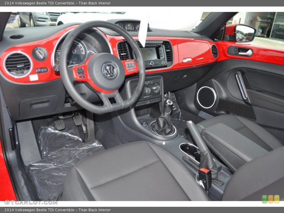 Titan Black Interior Prime Interior for the 2014 Volkswagen Beetle TDI Convertible #94258832