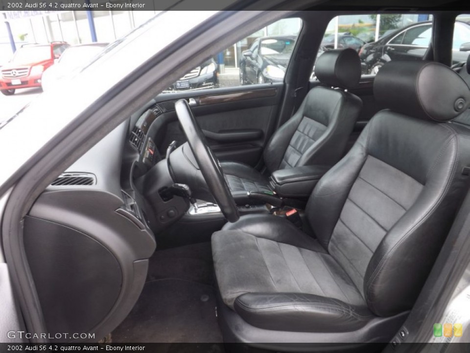 Ebony Interior Front Seat for the 2002 Audi S6 4.2 quattro Avant #94266785