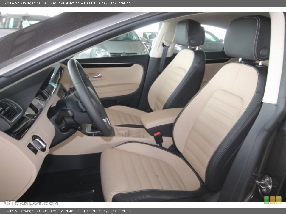 Desert Beige/Black Interior Front Seat for the 2014 Volkswagen CC V6 Executive 4Motion #94272125
