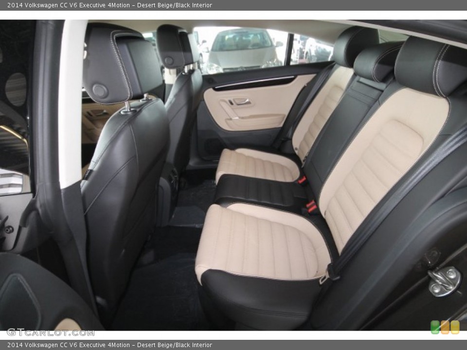 Desert Beige/Black Interior Rear Seat for the 2014 Volkswagen CC V6 Executive 4Motion #94272155