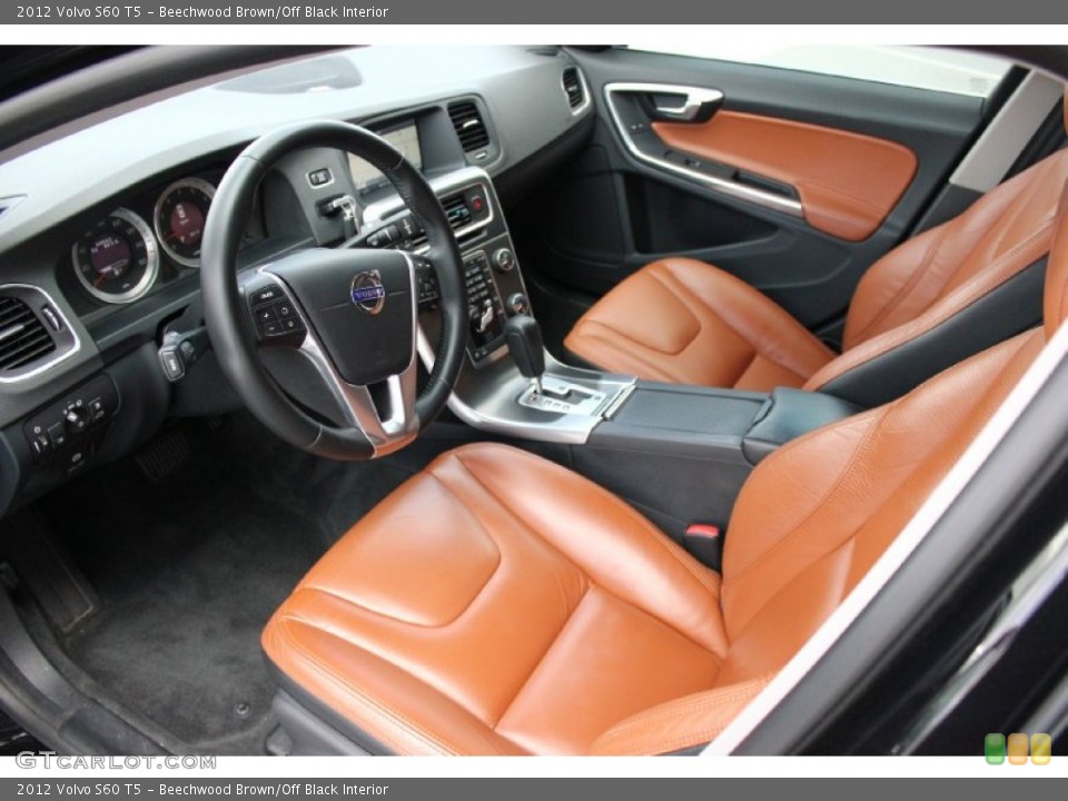 Beechwood Brown/Off Black Interior Photo for the 2012 Volvo S60 T5 #94273574