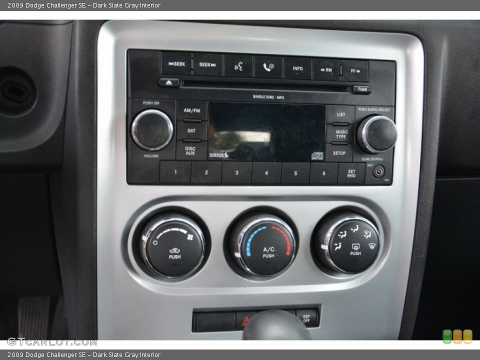 Dark Slate Gray Interior Controls for the 2009 Dodge Challenger SE #94273586