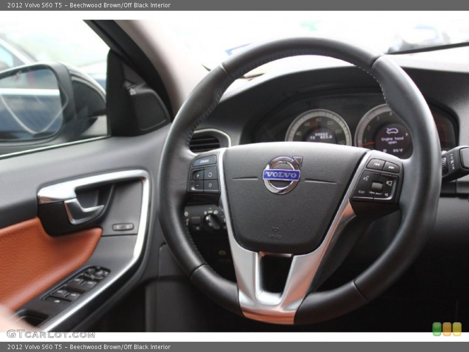 Beechwood Brown/Off Black Interior Steering Wheel for the 2012 Volvo S60 T5 #94273865
