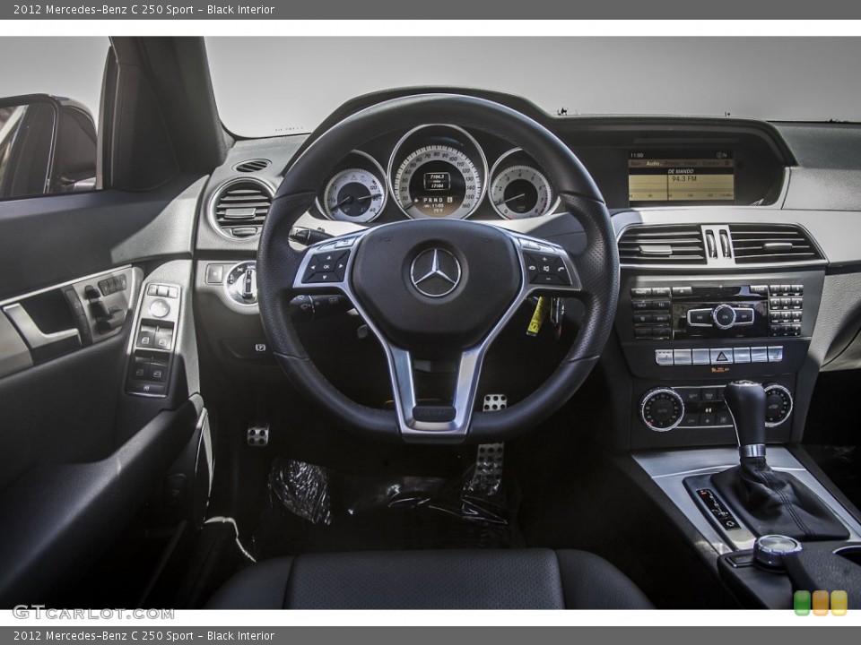 Black Interior Dashboard for the 2012 Mercedes-Benz C 250 Sport #94276985