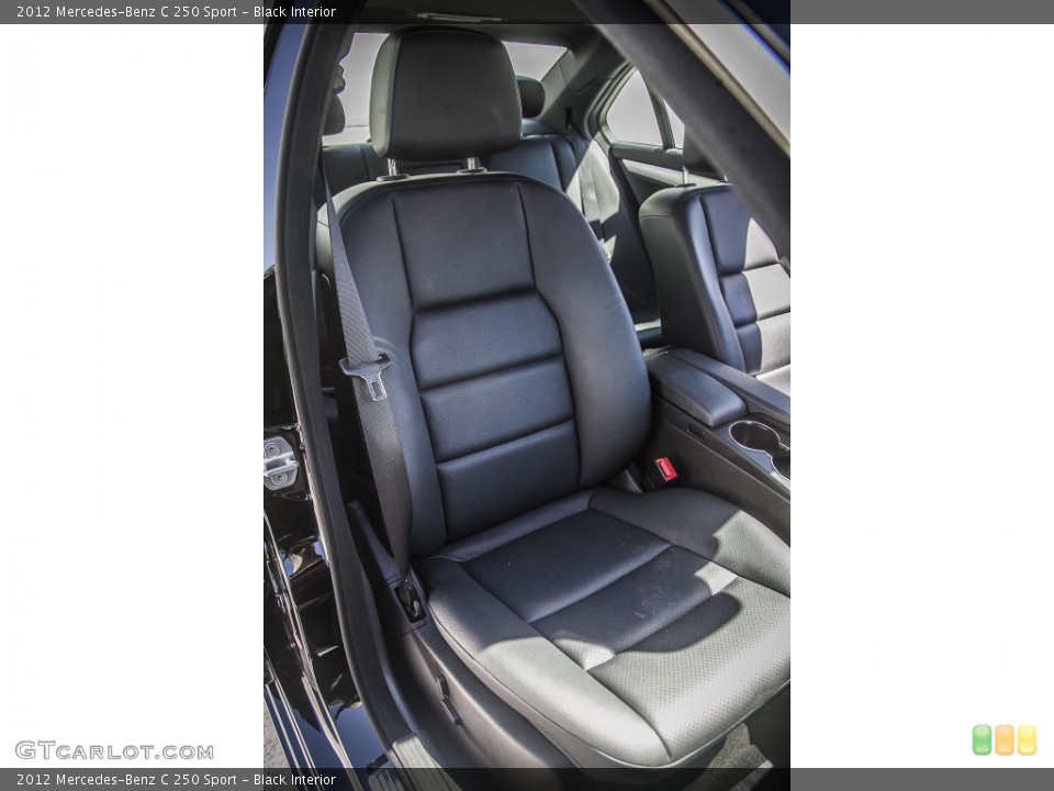 Black Interior Front Seat for the 2012 Mercedes-Benz C 250 Sport #94277489