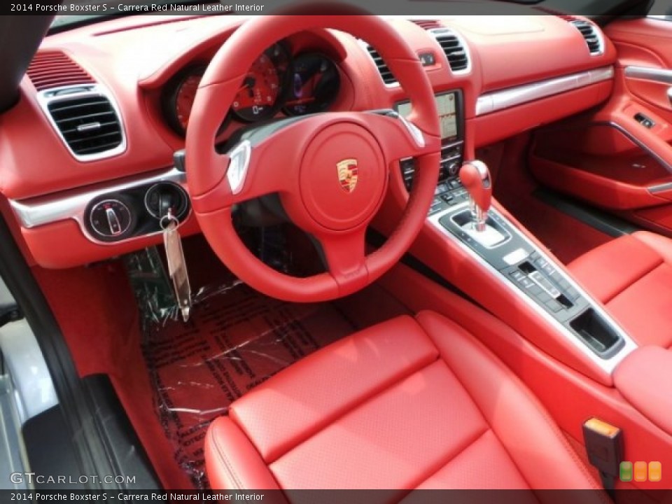 Carrera Red Natural Leather Interior Photo for the 2014 Porsche Boxster S #94278416
