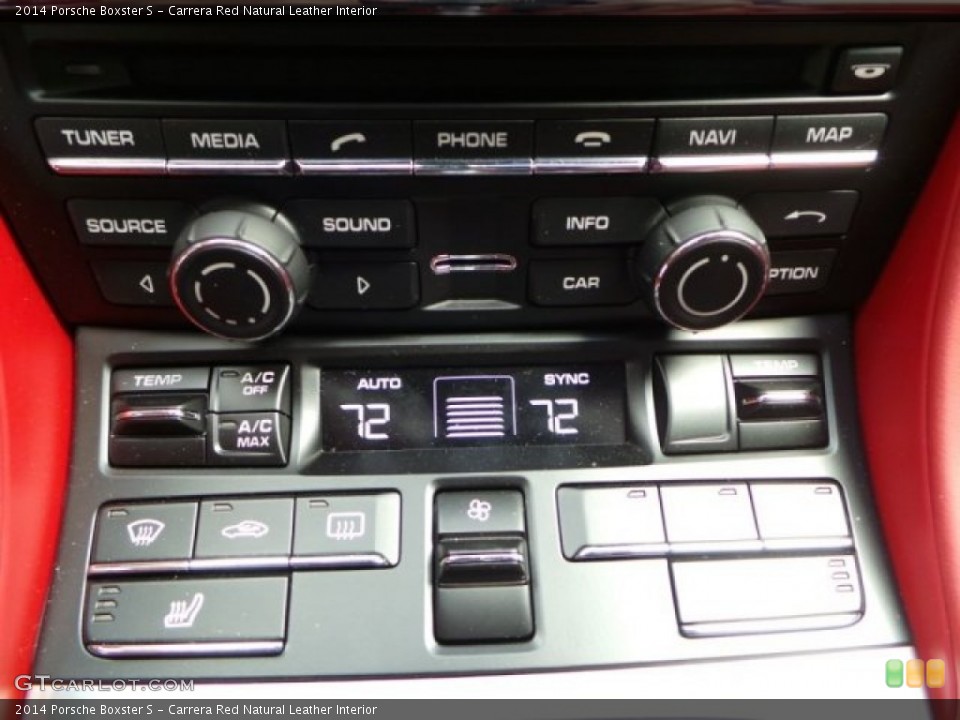 Carrera Red Natural Leather Interior Controls for the 2014 Porsche Boxster S #94278524