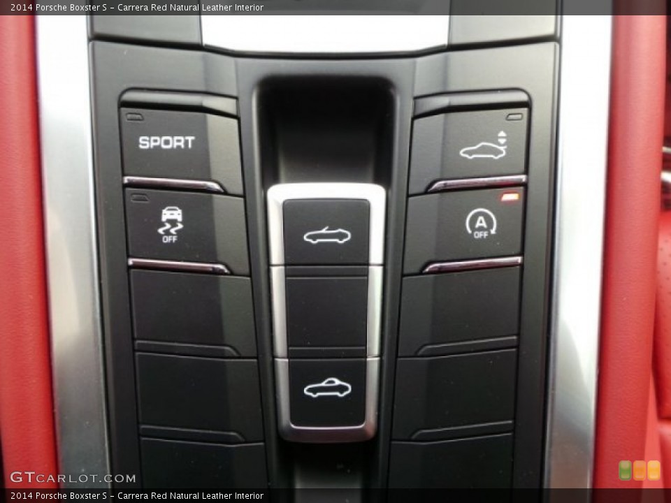Carrera Red Natural Leather Interior Controls for the 2014 Porsche Boxster S #94278536