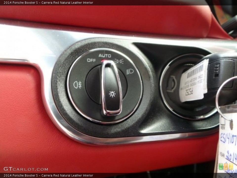 Carrera Red Natural Leather Interior Controls for the 2014 Porsche Boxster S #94278566