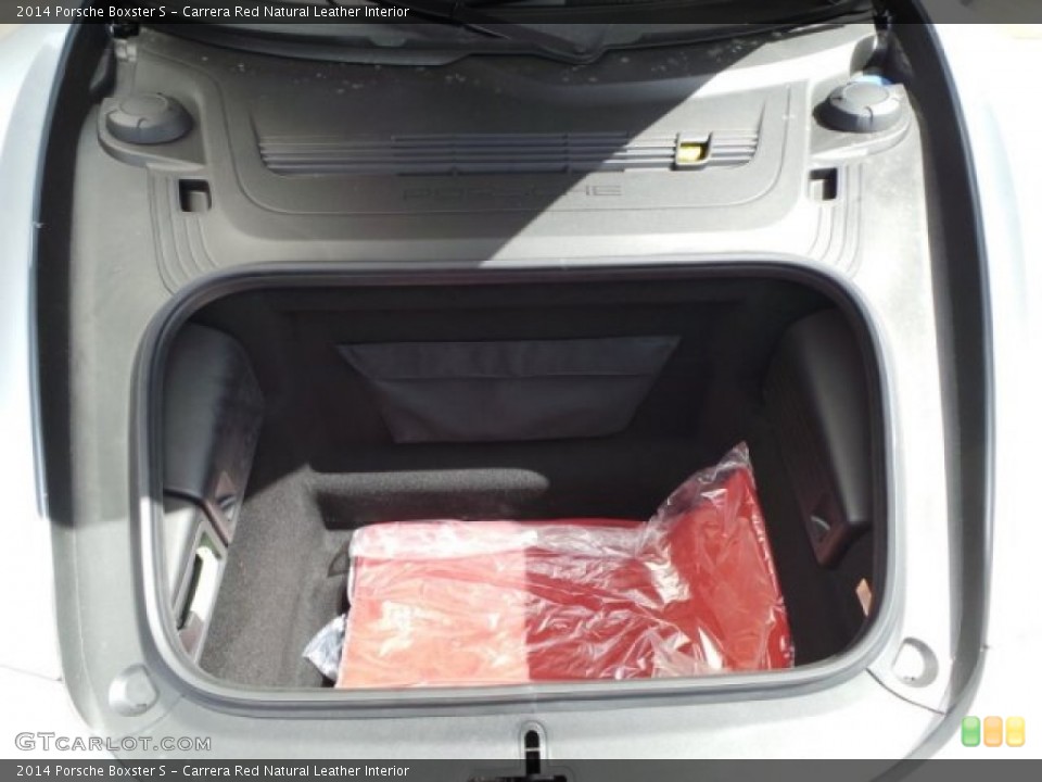 Carrera Red Natural Leather Interior Trunk for the 2014 Porsche Boxster S #94278593