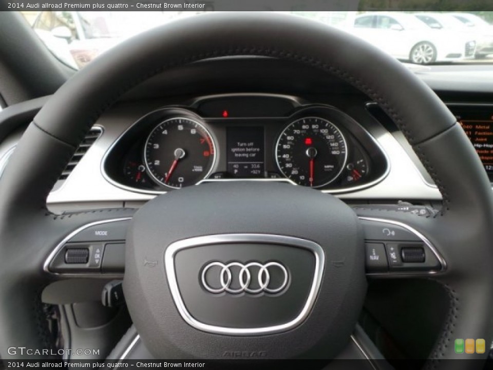 Chestnut Brown Interior Steering Wheel for the 2014 Audi allroad Premium plus quattro #94281977