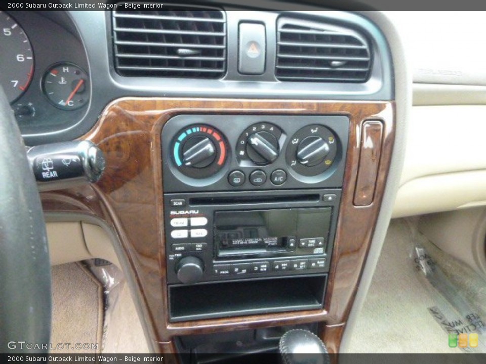 Beige Interior Controls for the 2000 Subaru Outback Limited Wagon #94296830