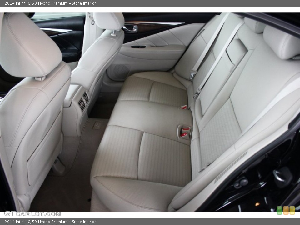 Stone Interior Rear Seat for the 2014 Infiniti Q 50 Hybrid Premium #94300964