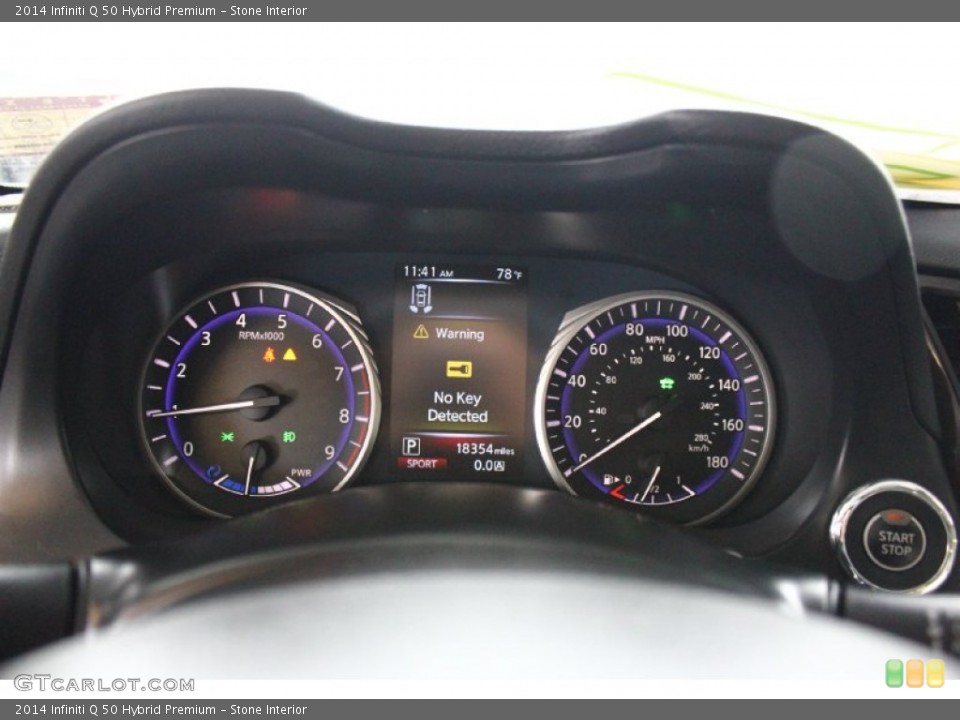 Stone Interior Gauges for the 2014 Infiniti Q 50 Hybrid Premium #94301264