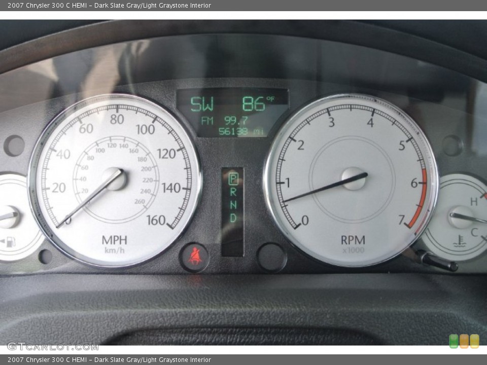 Dark Slate Gray/Light Graystone Interior Gauges for the 2007 Chrysler 300 C HEMI #94311716