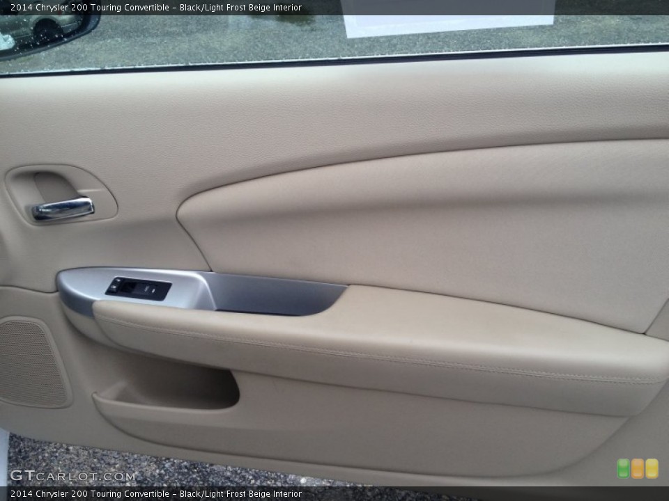 Black/Light Frost Beige Interior Door Panel for the 2014 Chrysler 200 Touring Convertible #94313189