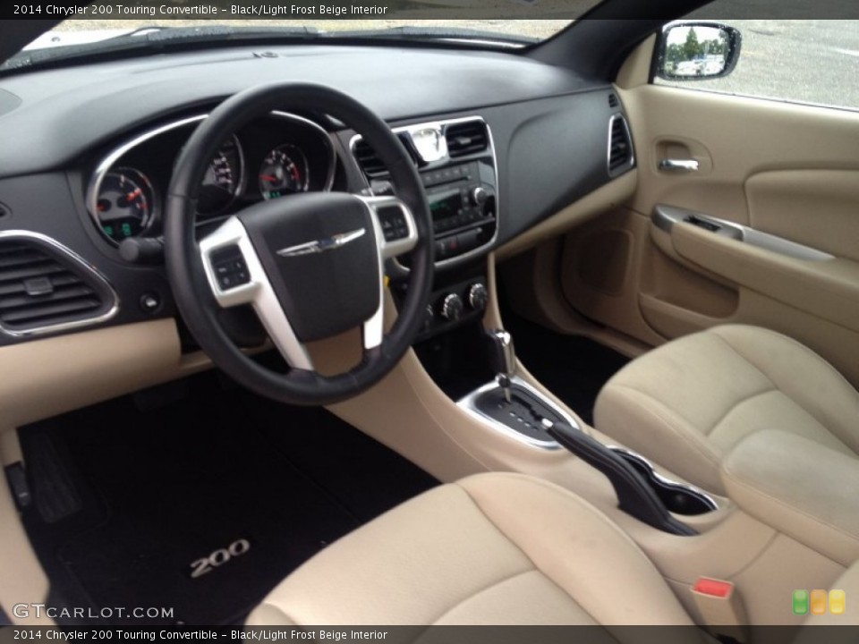 Black/Light Frost Beige Interior Prime Interior for the 2014 Chrysler 200 Touring Convertible #94313333
