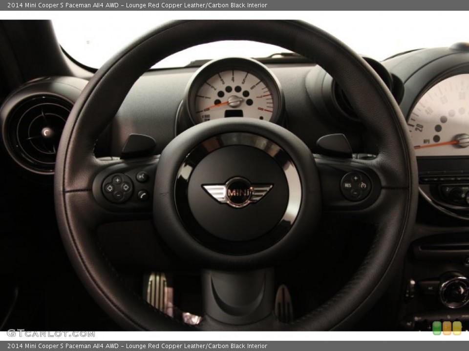 Lounge Red Copper Leather/Carbon Black Interior Steering Wheel for the 2014 Mini Cooper S Paceman All4 AWD #94313405