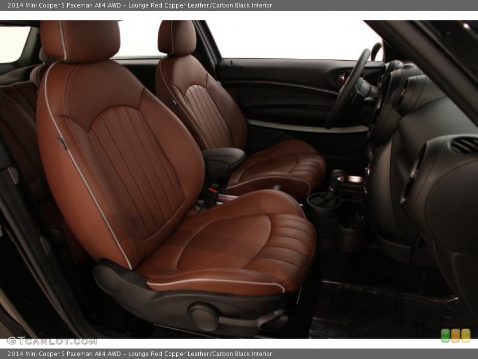 Lounge Red Copper Leather/Carbon Black Interior Front Seat for the 2014 Mini Cooper S Paceman All4 AWD #94313474