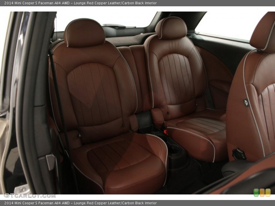 Lounge Red Copper Leather/Carbon Black Interior Rear Seat for the 2014 Mini Cooper S Paceman All4 AWD #94313489