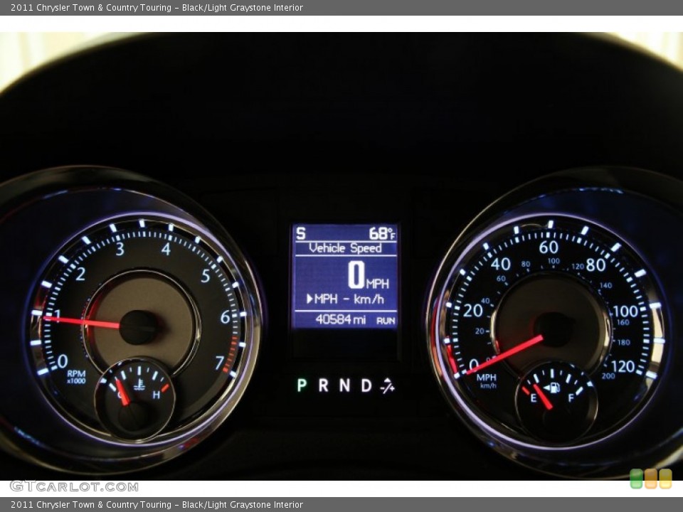 Black/Light Graystone Interior Gauges for the 2011 Chrysler Town & Country Touring #94316147