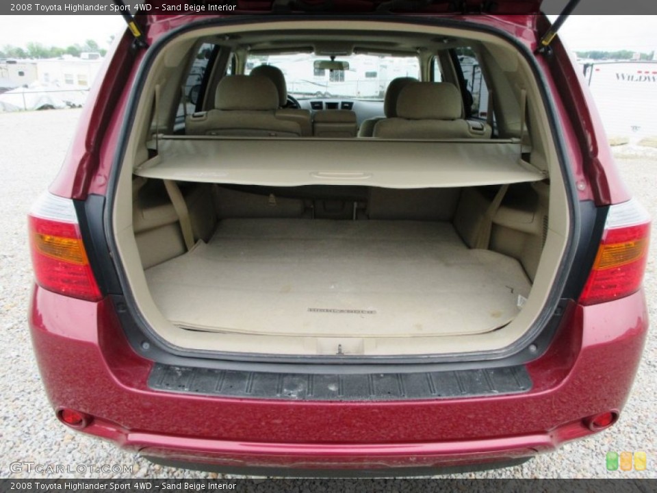 Sand Beige Interior Trunk for the 2008 Toyota Highlander Sport 4WD #94316492