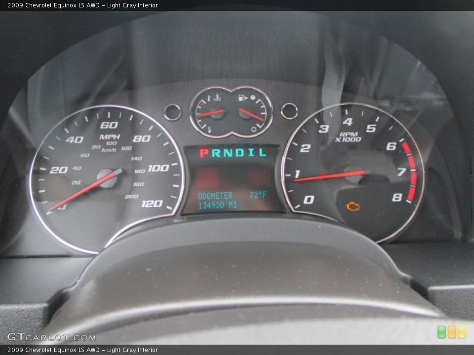 Light Gray Interior Gauges for the 2009 Chevrolet Equinox LS AWD #94319227