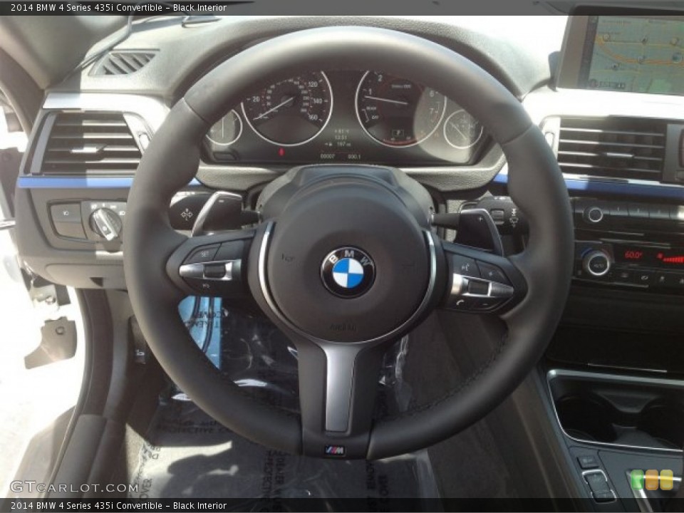 Black Interior Steering Wheel for the 2014 BMW 4 Series 435i Convertible #94321380