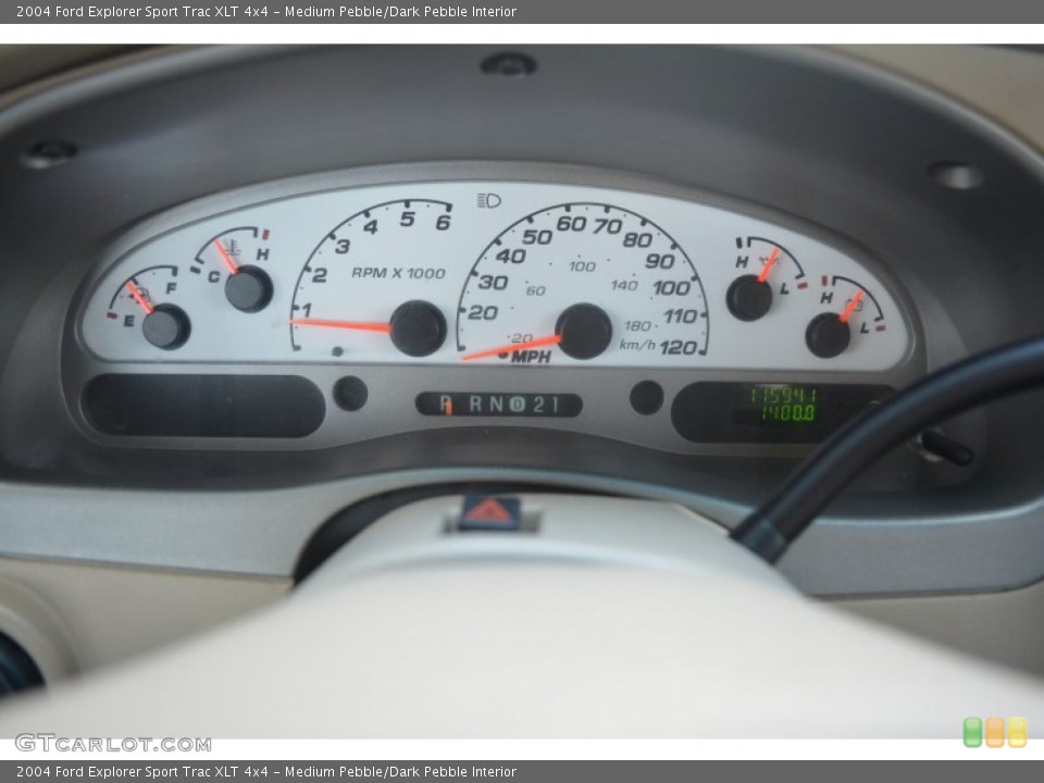 Medium Pebble/Dark Pebble Interior Gauges for the 2004 Ford Explorer Sport Trac XLT 4x4 #94323276