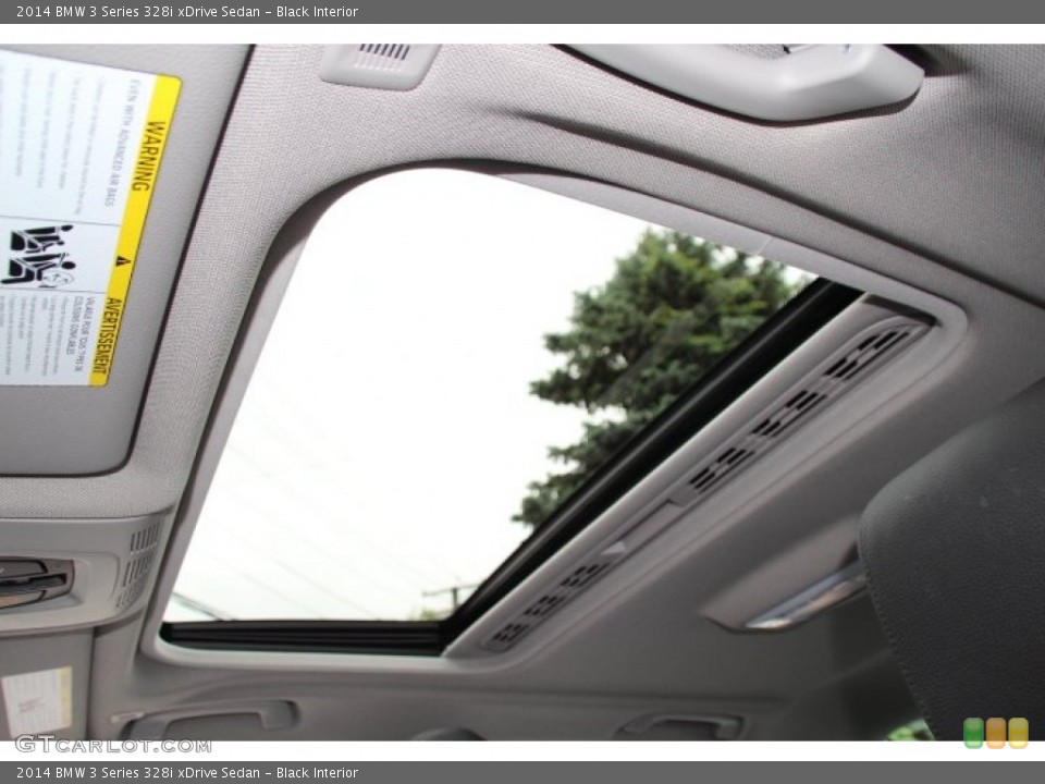 Black Interior Sunroof for the 2014 BMW 3 Series 328i xDrive Sedan #94334430