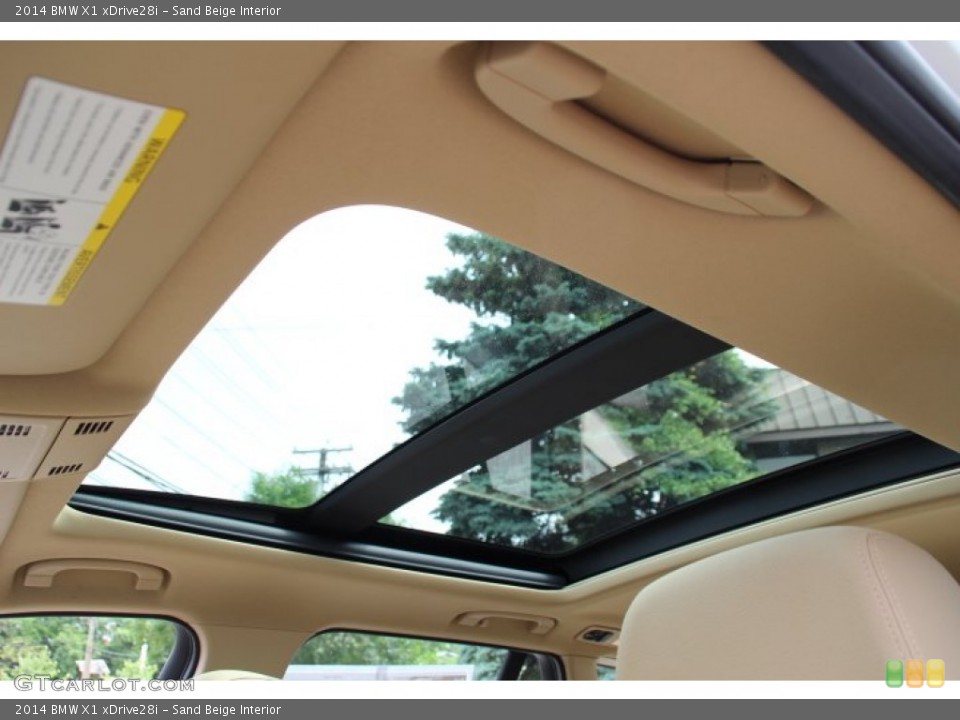 Sand Beige Interior Sunroof for the 2014 BMW X1 xDrive28i #94335121