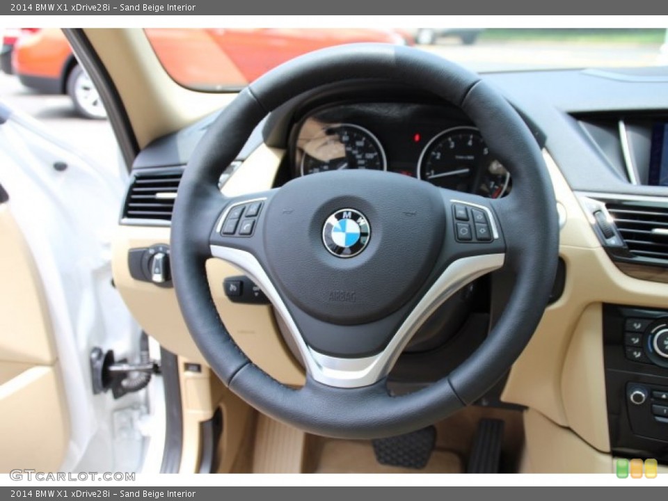 Sand Beige Interior Steering Wheel for the 2014 BMW X1 xDrive28i #94335275