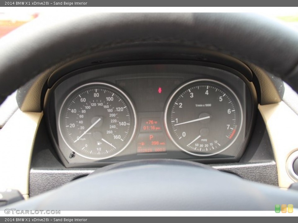 Sand Beige Interior Gauges for the 2014 BMW X1 xDrive28i #94335342