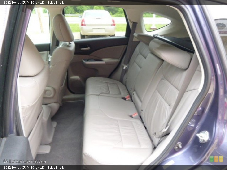 Beige Interior Rear Seat for the 2012 Honda CR-V EX-L 4WD #94337016