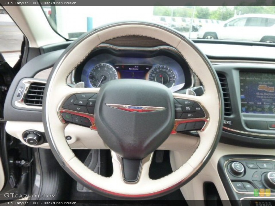 Black/Linen Interior Steering Wheel for the 2015 Chrysler 200 C #94340115