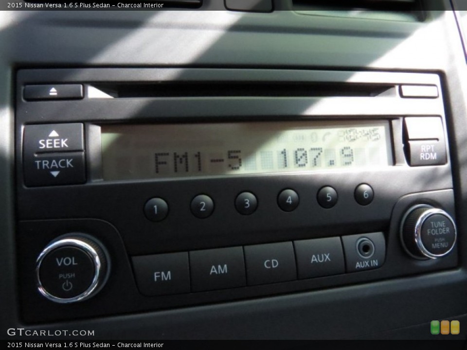 Charcoal Interior Audio System for the 2015 Nissan Versa 1.6 S Plus Sedan #94340476