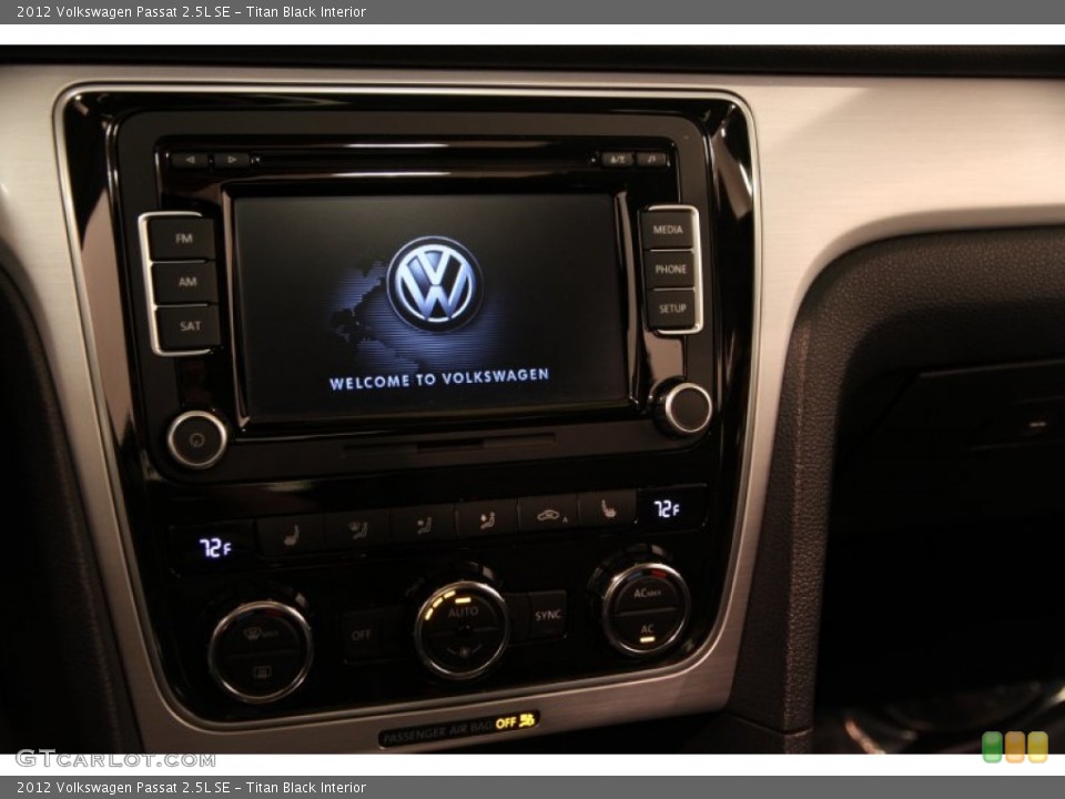 Titan Black Interior Controls for the 2012 Volkswagen Passat 2.5L SE #94346751