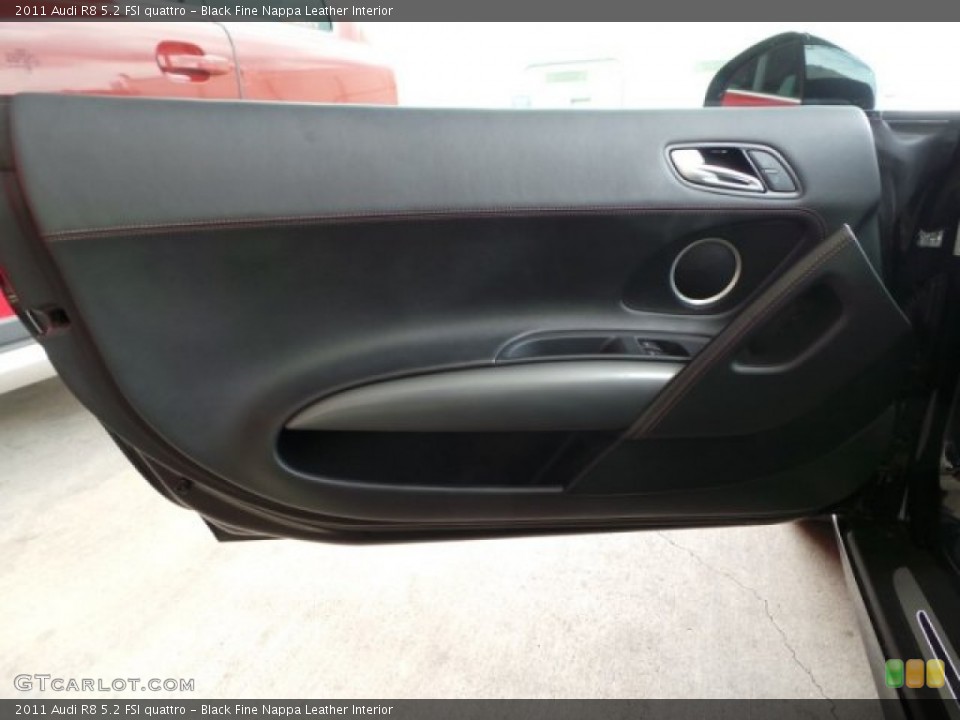Black Fine Nappa Leather Interior Door Panel for the 2011 Audi R8 5.2 FSI quattro #94347099