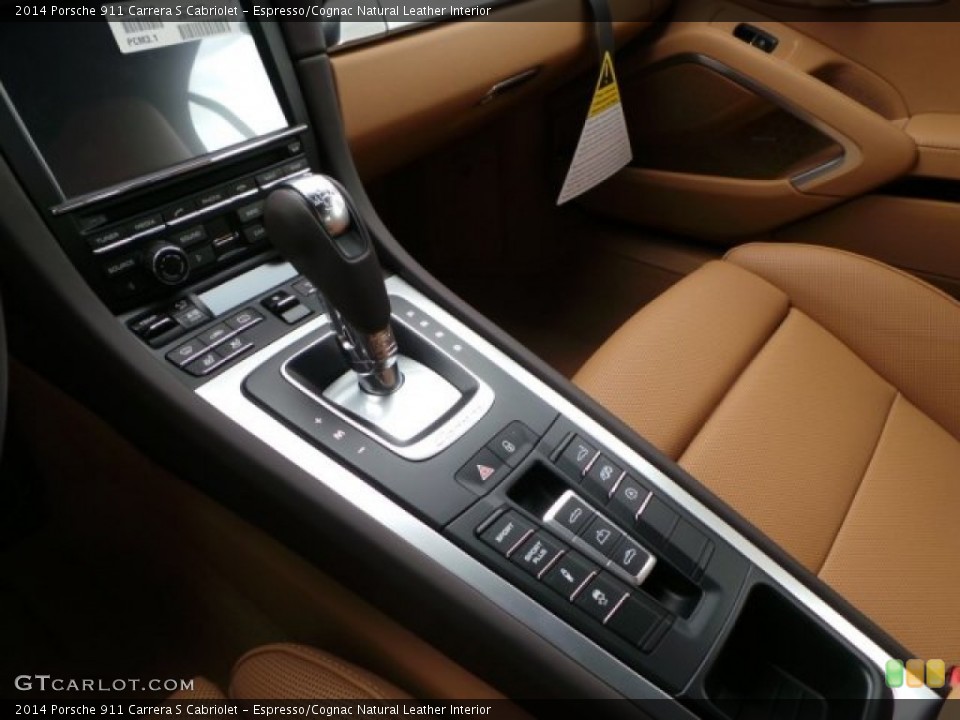 Espresso/Cognac Natural Leather Interior Transmission for the 2014 Porsche 911 Carrera S Cabriolet #94347993