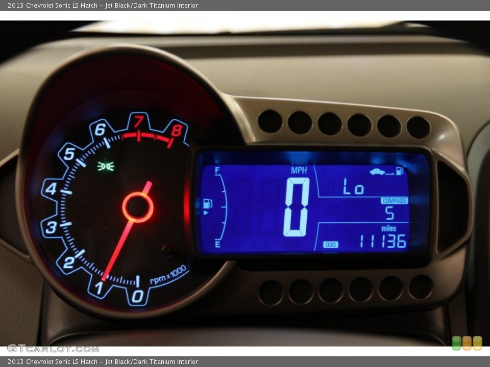Jet Black/Dark Titanium Interior Gauges for the 2013 Chevrolet Sonic LS Hatch #94350720
