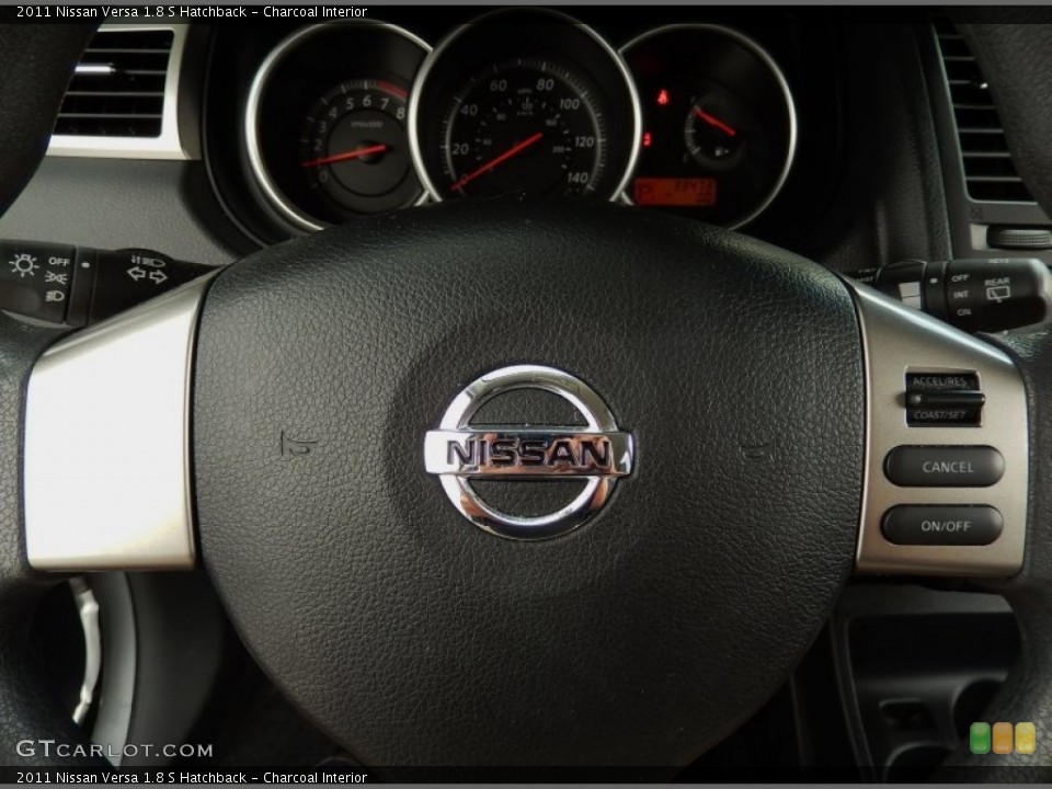Charcoal Interior Steering Wheel for the 2011 Nissan Versa 1.8 S Hatchback #94350743