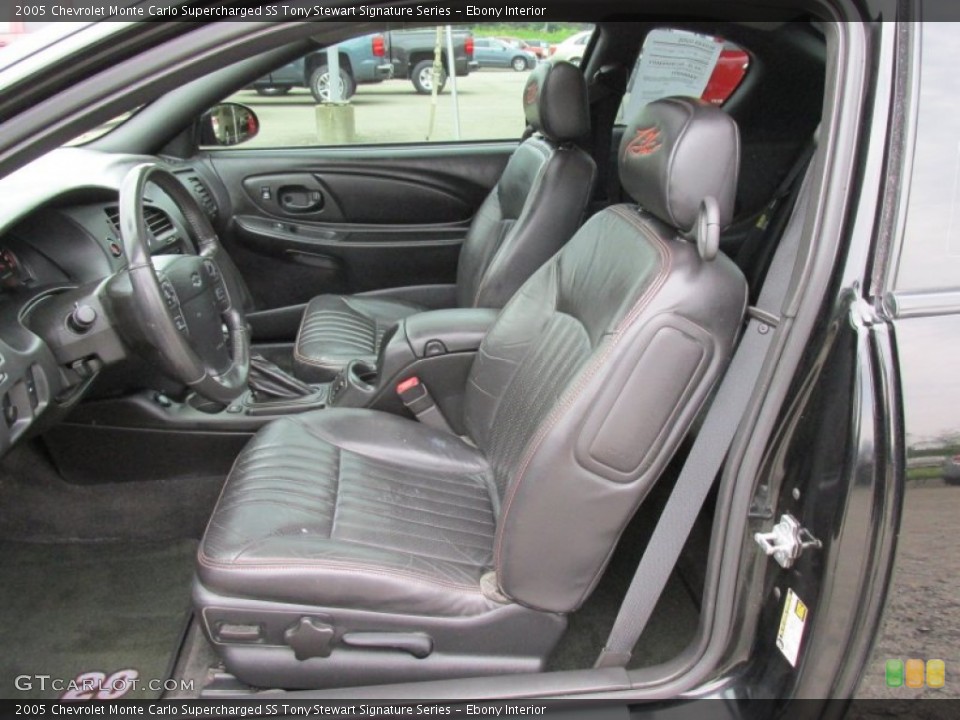 Ebony Interior Front Seat for the 2005 Chevrolet Monte Carlo Supercharged SS Tony Stewart Signature Series #94351509