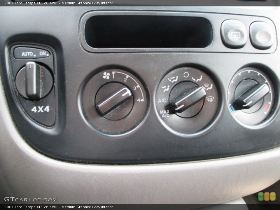 Medium Graphite Grey Interior Controls for the 2001 Ford Escape XLS V6 4WD #94352751