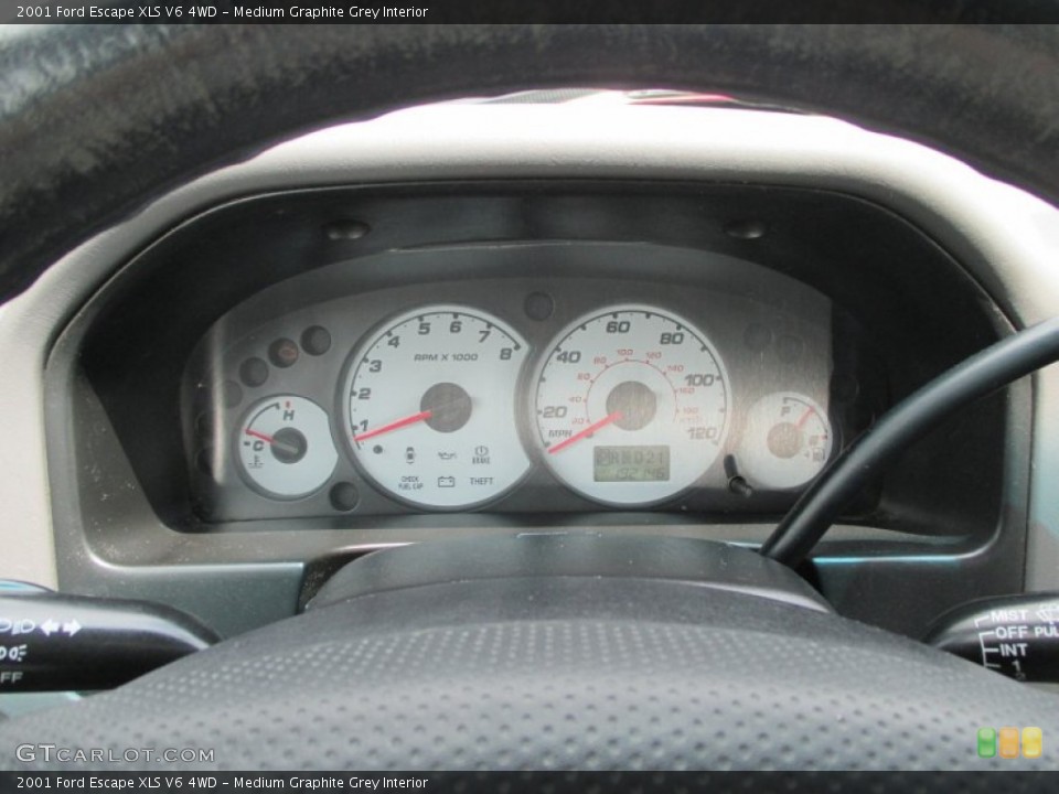 Medium Graphite Grey Interior Gauges for the 2001 Ford Escape XLS V6 4WD #94352814