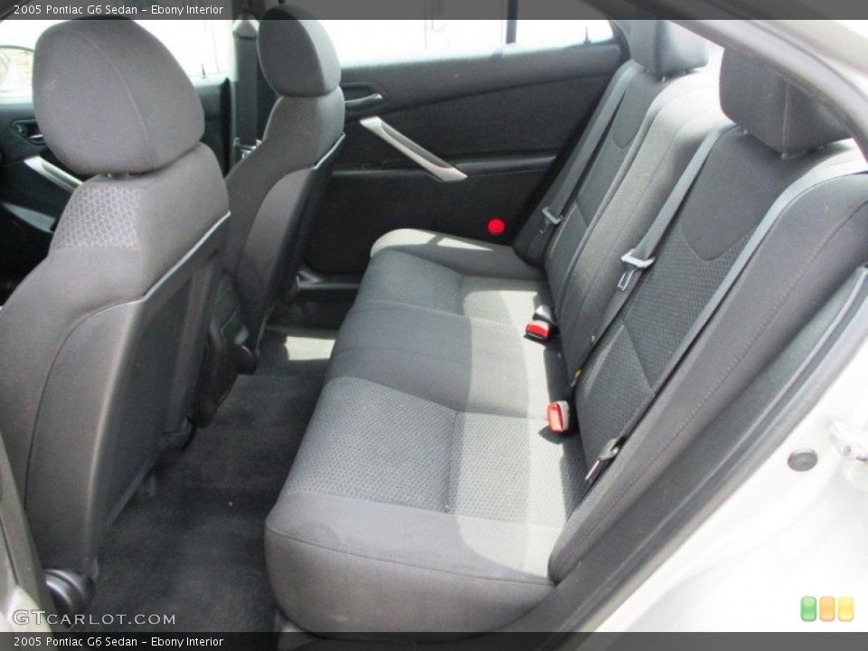 Ebony Interior Rear Seat for the 2005 Pontiac G6 Sedan #94353693