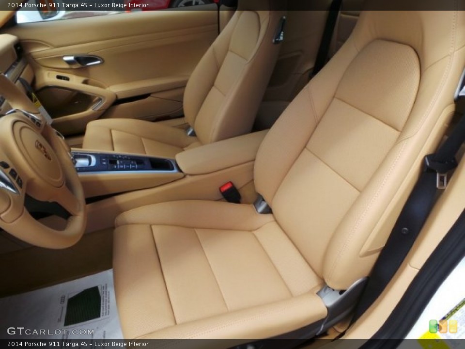 Luxor Beige Interior Front Seat for the 2014 Porsche 911 Targa 4S #94362187